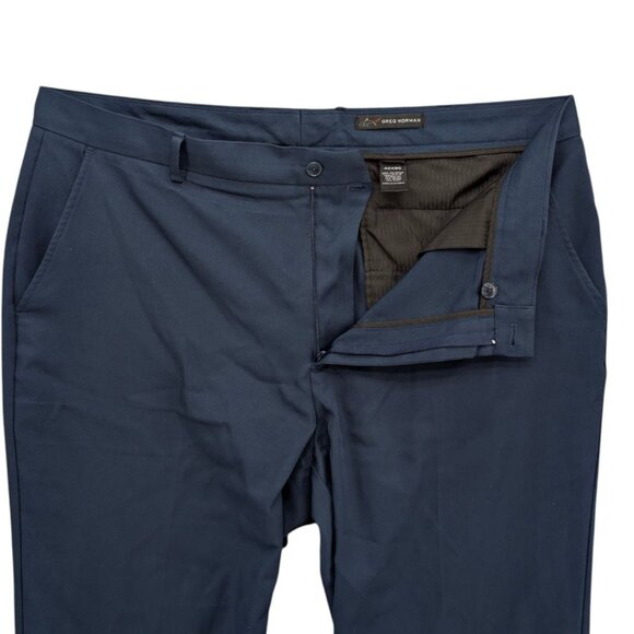 Greg Norman Chino Golf Pants Mens Navy Blue Flat Front Straight Leg Size 40x30 - Picture 6 of 12